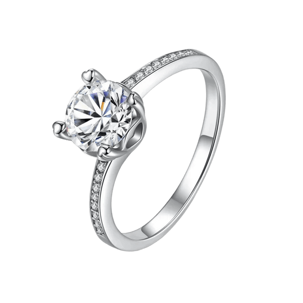 Anillo Solitario Brillante con Circonitas
