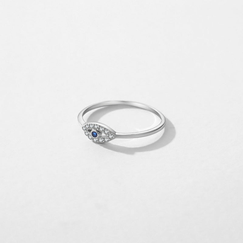 Anillo Solitario con Ojo Griego
