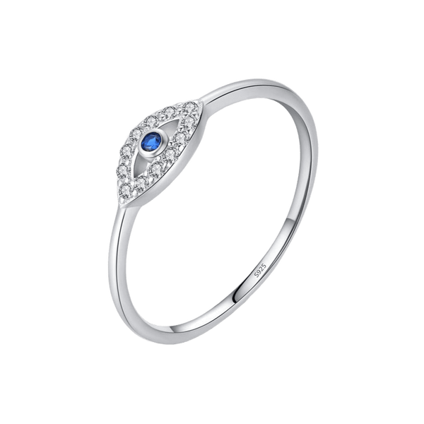 Anillo Solitario con Ojo Griego