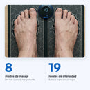 8 modos de masaje y 19 niveles de intensidad
